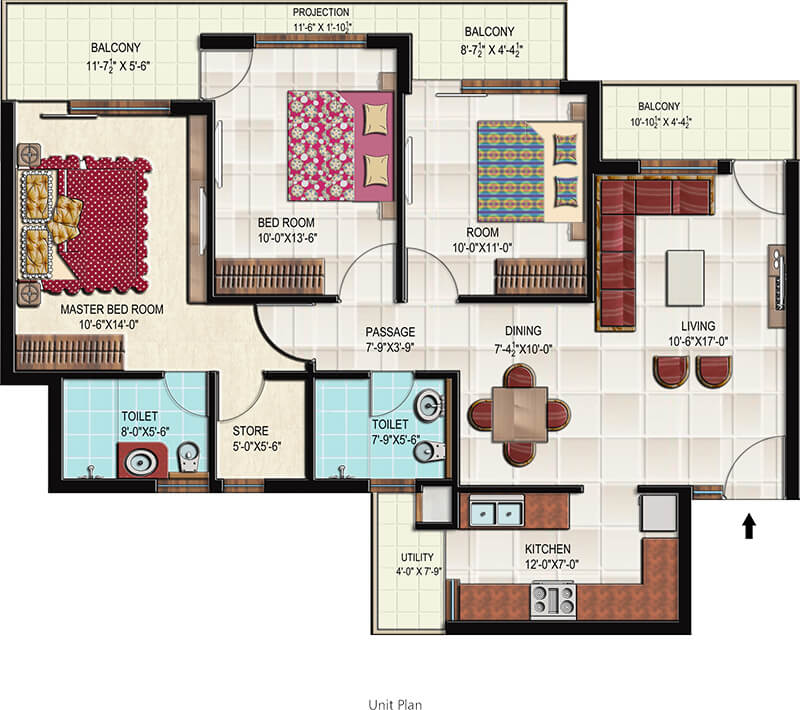 3 BHK Flats In Gillco Parkhills 