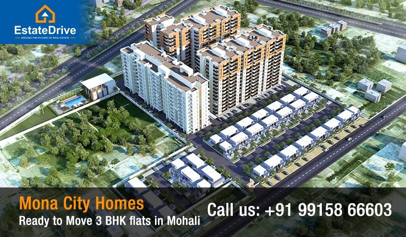 Ready to Move 3 BHK flats in Mohali, Mona City Homes