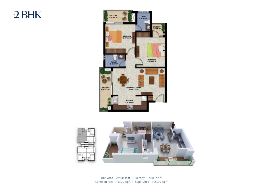 2bhk floor plan