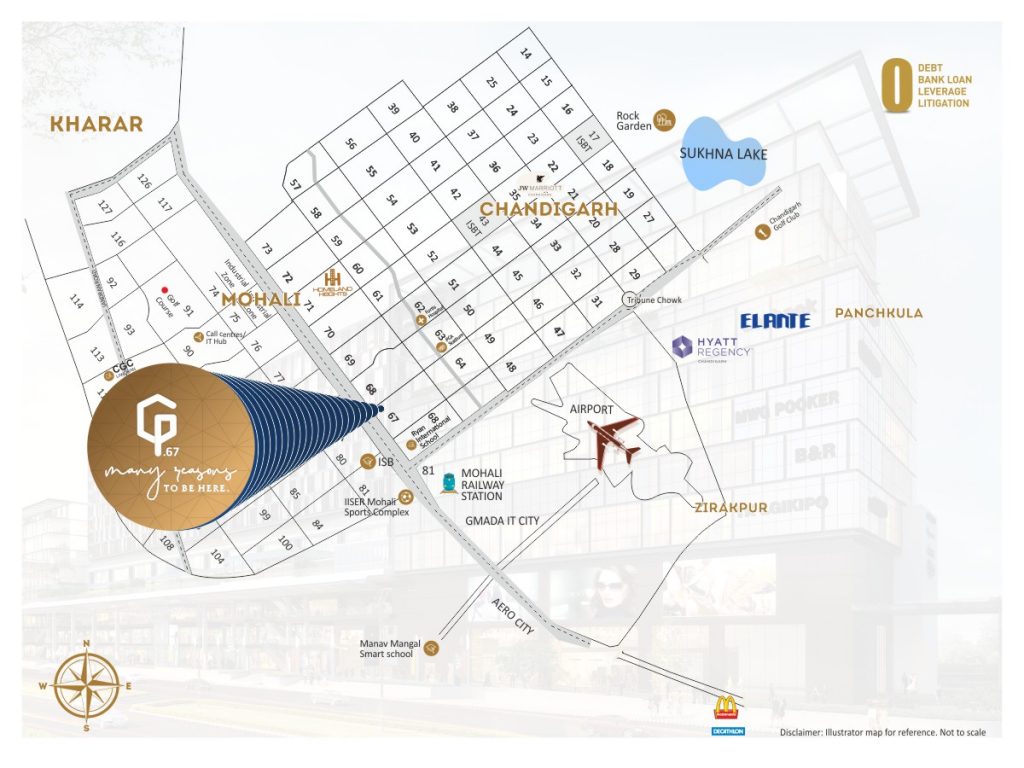 CP 67 Mohali Location Map