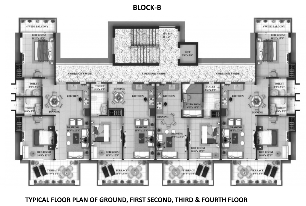 Floor Plans Block-B The Woods Barog 